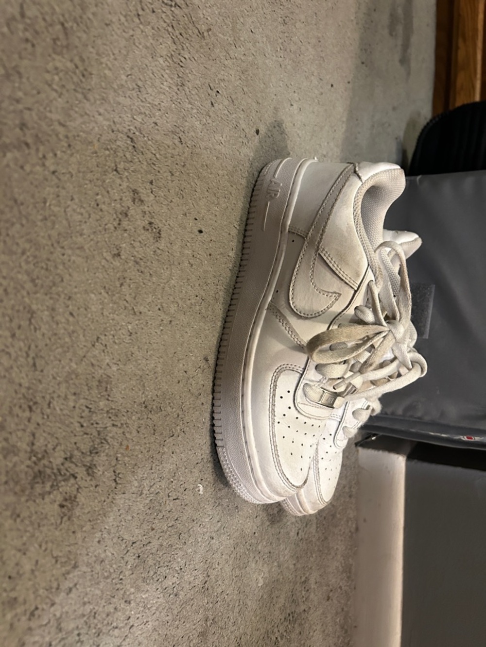 Nike White Low-Top Leather Sneakers  I will clean them